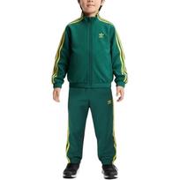 Adidas Originals Laisvalaikio sportinis kostiumas Dryžuotas Stand-up apykaklė Užtrauktukas Ilgomis rankovėmis Kaklaraištis Kelnės Vaikams kostiumas KW1293 140 blue