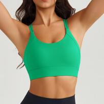 Women's Shock-Absorbing Sports Bra with Integrated Cups