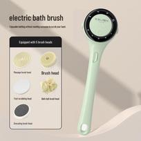 Automatinis vandeniui atsparus elektrinis vonios šepetys su ilga rankena ir masažo funkcija Digital Display Electric Bath Brush balta