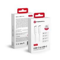 FORCELL F-ENERGY C338 Type C iki Type C PD QC4.0 3A 60W 0,5 m laidas baltas