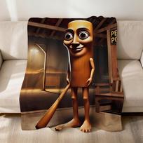 T-Tung Tung Sahur Tralalo I-Itališkas Smegenų Puvinys Flanelinis Minkštas Šiltas Pliušinis Antklodė Sofa Svetainė Augintinio Miegamasis Dovana Namų Automobilio Nešiojamas 75x90cm