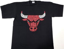 BULLS T-shirt Chicago 100% Heavy Cotton Tee Adult Men's XL Black New Unisex T-Shirt XXXL
