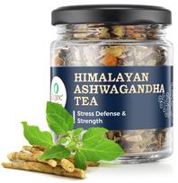 IORGANIC Himalayan Ashwagandha Tea (75 Gm) | Organic Herbal Immunity Booster | Low Caffeine, No Artificial Flavor | Added With Turmeric & C