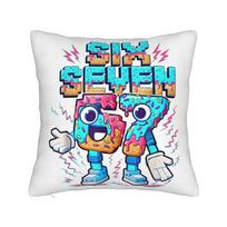 67 Six Seven Italian Brainrot Meme Pillowcase Doublesided Printing Polyester Cushion Cover Throw Pillow Case Cover Sofa Zipper 30x30cm 12x12in