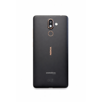 Nokia 7 Plus korpusas su smulkiomis detalėmis + akumuliatorius (Black) (Pulled / Grade / B)