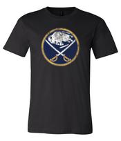 Buffalo Sabres Nusidėvėjęs logotipas marškinėliai S-6XL Sekimas!! Unisex marškinėliai XL