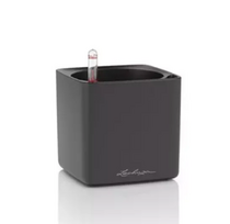 Vazonas su savaiminio drėkinimo sistema LECHUZA Cube Glossy 14, 13501, pilka matinė,