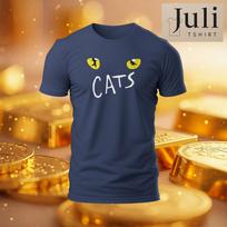 CATS Brodvėjaus Miuziklo Logotipas juokingi marškinėliai Dydis S-5XL JAV Unisex Marškinėliai L