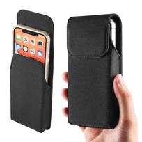 Vertical Nylon Smartphone Waist Bag with Leather Strap and Magnetic Closure for Men 178 mm Universal juoda