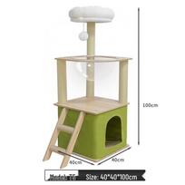 Direct Supply Cat Condo with Scratching Post and Semi-Circular Space Capsule Contact customer service for customization