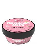 ORGANIC MIMI Drėkinamasis rankų kremas su taukmedžio sviestu, migdolų aliejumi ir aviečių ekstraktu, 50 ml