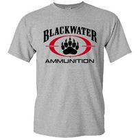 Blackwater Ammunition Academy Ginklų Šaunamieji Ginklai Vyriški Pilki S-5XL Unisex Marškinėliai XXXL