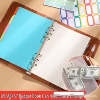 Cross-Border PU Leather Loose-Leaf Notebook Cover and Binder (A5, A6, A7) A7-Pink-Single Cover
