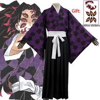 Anime Demon Slayer Kimetsu No Yaiba Kokushibo Cosplay kostiumo spausdinimas Kimono uniformos marškinėliai Helovino karnavalo vakarėlio kostiumas XXL