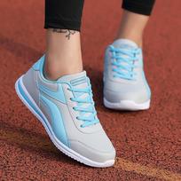 Madingi sportbačiai Moteriški odiniai batai Kvėpuojantys suvarstomi sportiniai sportiniai sportbačiai, laisvalaikio neslystantys apvalūs pirštai Zapatillas de mujer Bėgimas Vaikščiojimas 35 rožinė
