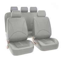 Juodo PU odos automobilio sėdynių užvalkalų komplektas, dulkėms atsparus universalus 4/9 vnt. Single Headrest