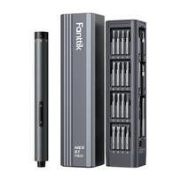 Fanttik E1 Max 3.7V Belaidė elektrinė atsuktuvo rinkinys 3 sukimo momento režimai 50 S2 antgalių Magnetinis dėklas LED apšvietimas USB-C įkrovimas Iki 400 varžtų Pilkas