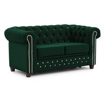 Žalios spalvos sulankstoma sofa iš velveto 148 cm York Blik – Ropez