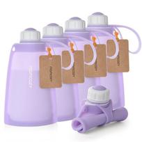 Momcozy daugkartiniai silikoniniai pieno laikymo maišeliai, 5 vnt., violetiniai