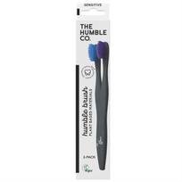 BRUSH SENSITIVE, dantų šepetėlis, augalinės kilmės – HUMBLE, 2 vnt