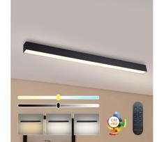 Brilagi - LED dimeriuojamas lubinis šviestuvas SLEEKLINE LED/40W/230V Wi-Fi Tuya juodas + su nuotoliniu pulteliu