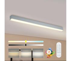 Brilagi - dimeriuojamas LED lubinis šviestuvas SLEEKLINE LED/40W/230V Wi-Fi Tuya sidabrinis, su nuotoliniu pultu