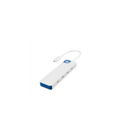 Hyper HyperDrive Flex 4 Port USB-C Hub, White/Blue | HD5201BUGL