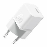 Baseus Gan 5 Fast Charger (Mini) 1C 20W Smartphone, Universal White AC Fast Charging Indoor