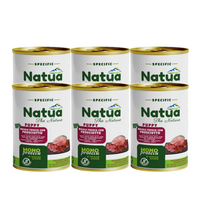 Natua (šuo) – 6x400 g skardinė – Specialus monoproteininis kumpis šuniukams – Kumpis šuniukams