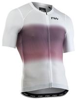 Dviratininko marškinėliai Northwave Blade Air S/S white-dusty malva