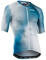 Dviratininko marškinėliai Northwave Blade S/S white-blue
