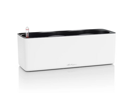 Vazonas su savaiminio drėkinimo sistema LECHUZA CUBE GLOSSY TRIPLE, 13675, balta matinė