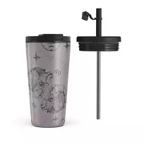 Kelioninis puodelis Burga Capricorn - Travel Mug, 500 ml / Flap & Straw Set / Purple