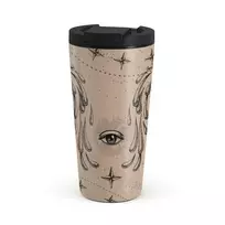 Kelioninis puodelis Burga Aquarius - Travel Mug, 500 ml / Flap / Beige