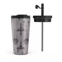 Kelioninis puodelis Burga Libra - Travel Mug, 500 ml / Flap & Straw Set / Purple