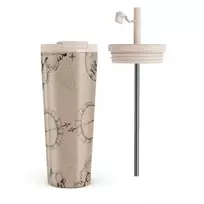 Kelioninis puodelis Burga Sagittarius - Travel Mug, 700 ml / Flap & Straw Set / Beige