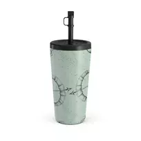 Kelioninis puodelis Burga Sagittarius - Travel Mug, 500 ml / Straw / Turquoise