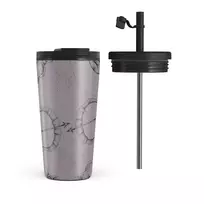 Kelioninis puodelis Burga Sagittarius - Travel Mug, 500 ml / Flap & Straw Set / Purple