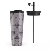Kelioninis puodelis Burga Libra - Travel Mug, 700 ml / Flap & Straw Set / Purple
