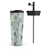 Kelioninis puodelis Burga Leo - Travel Mug, 700 ml / Flap & Straw Set / Turquoise