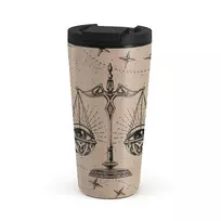 Kelioninis puodelis Burga Libra - Travel Mug, 500 ml / Flap / Beige