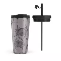 Kelioninis puodelis Burga Cancer - Travel Mug, 500 ml / Flap & Straw Set / Purple