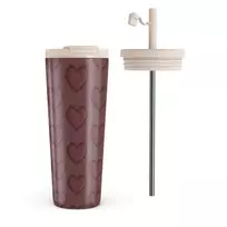 Kelioninis puodelis Burga Loveholic - Travel Mug, 700 ml / Flap & Straw Set
