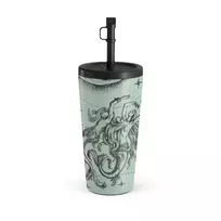 Kelioninis puodelis Burga Virgo - Travel Mug, 500 ml / Straw / Turquoise