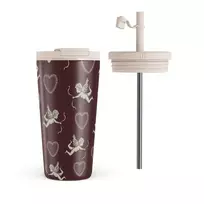 Kelioninis puodelis Burga Lovestruck - Travel Mug, 500 ml / Flap & Straw Set