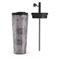 Kelioninis puodelis Burga Cancer - Travel Mug, 700 ml / Flap & Straw Set / Purple