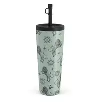 Kelioninis puodelis Burga Leo - Travel Mug, 700 ml / Straw / Turquoise