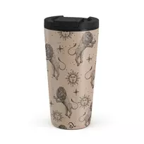 Kelioninis puodelis Burga Leo - Travel Mug, 500 ml / Flap / Beige