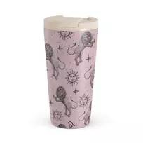 Kelioninis puodelis Burga Leo - Travel Mug, 500 ml / Flap / Pink
