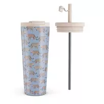 Kelioninis puodelis Burga Tourist Trap - Tiger Travel Mug, 700 ml / Flap & Straw Set